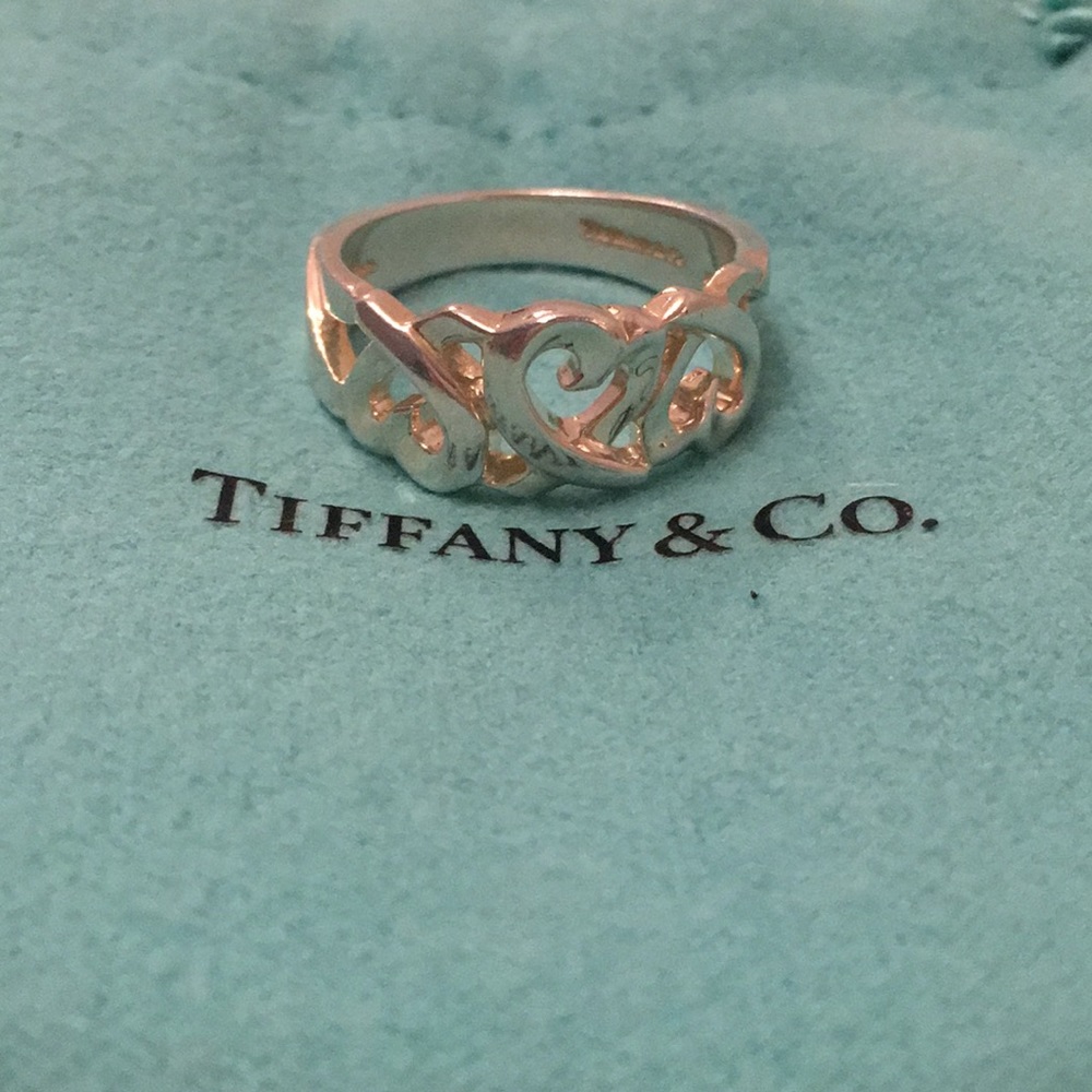 Tiffany Paloma Picasso Triple Heart Ring, Size 7